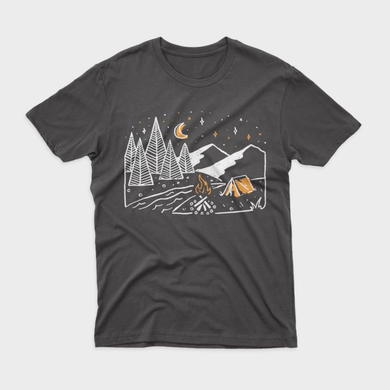 Camp River design for t shirt t shirt design png