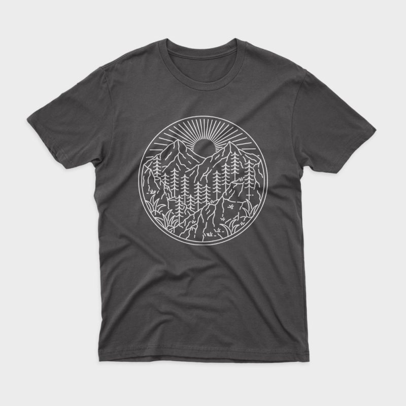 Nature Line design for t shirt t shirt design graphic
