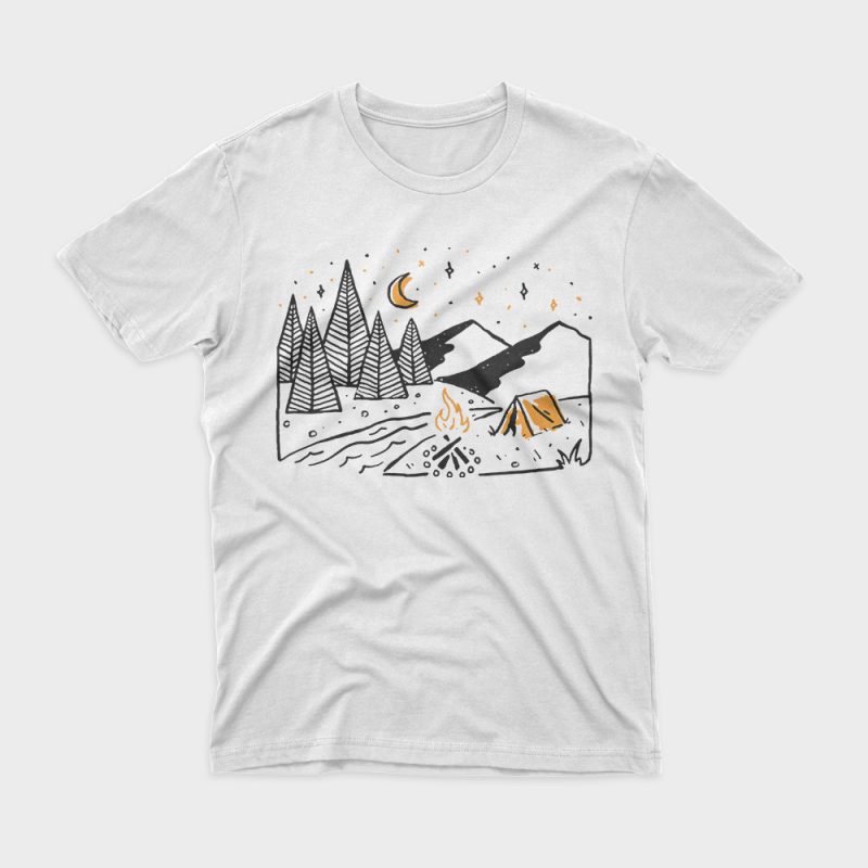 Camp River design for t shirt t shirt design png