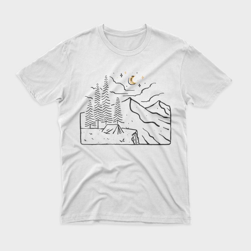 Night Cliffs t shirt design for purchase