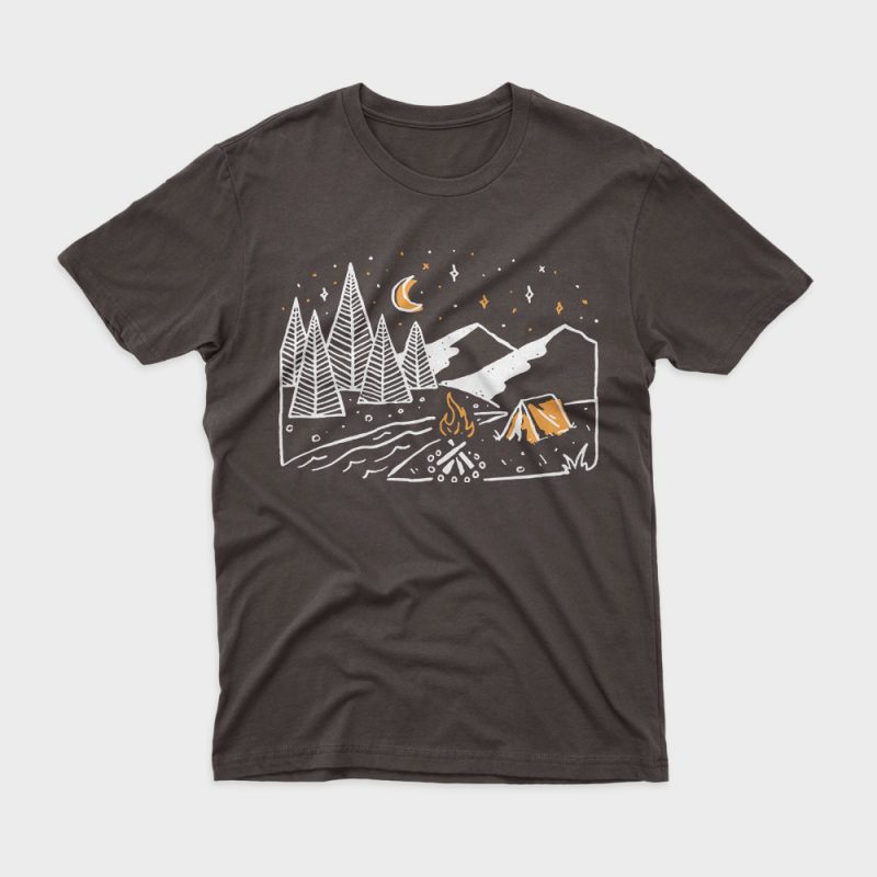 Camp River design for t shirt t shirt design png