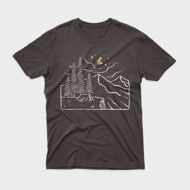 Night Cliffs t shirt design for purchase