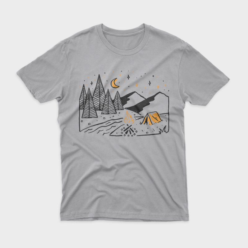 Camp River design for t shirt t shirt design png