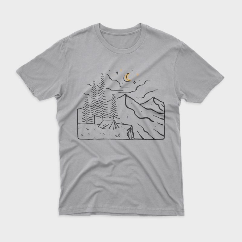 Night Cliffs t shirt design for purchase