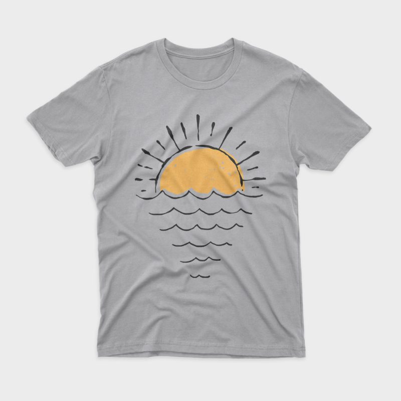 Sunset buy t shirt design artwork