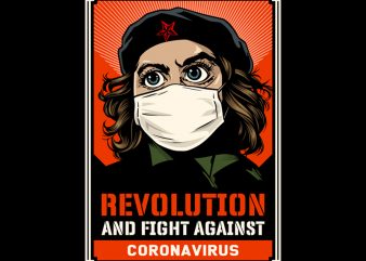 REVOLUTION AND FIGHT commercial use t-shirt design