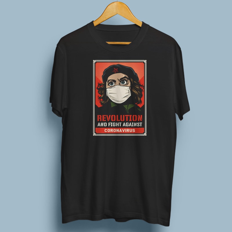 REVOLUTION AND FIGHT commercial use t-shirt design