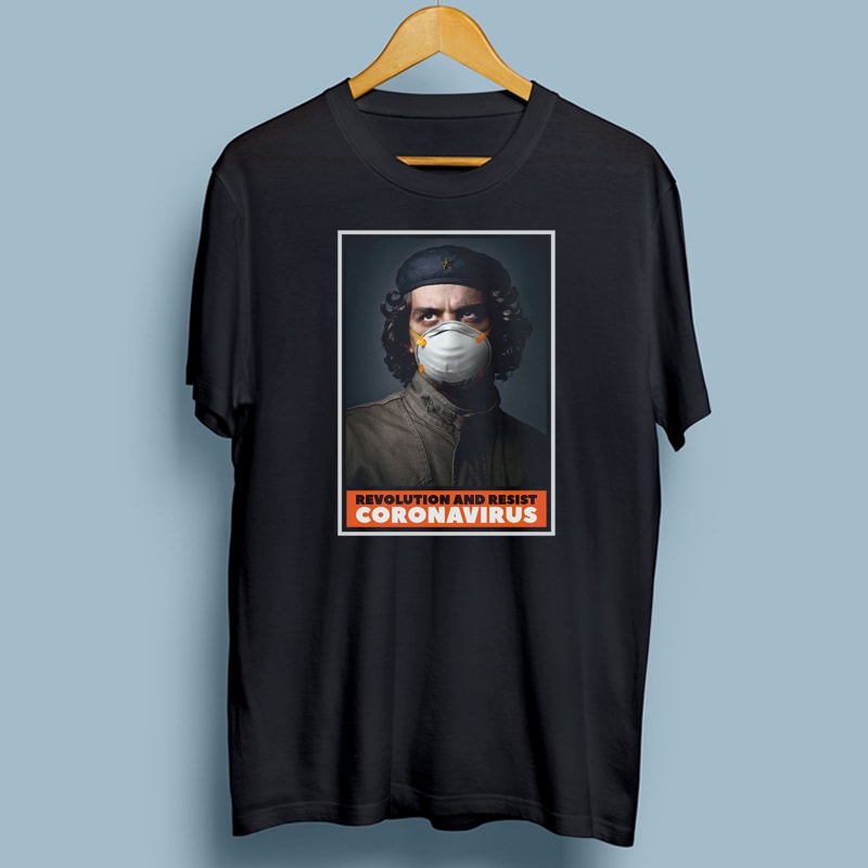 REVOLUTION AND RESIST print ready t shirt design