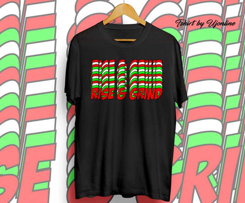 RISE & GRIND t shirt design for purchase