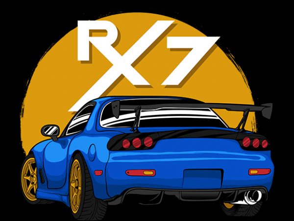 Jdm legend car rx7 buy t shirt design for commercial use