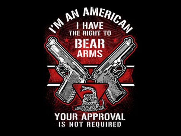 Right to bear arms t-shirt design png