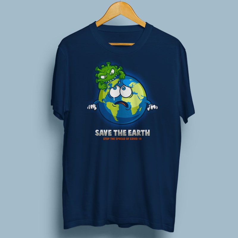 SAVE THE EARTH shirt design png