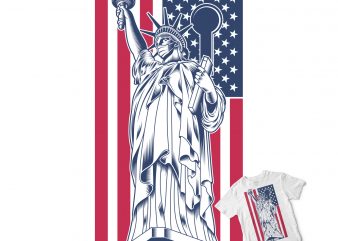 STATUE OF LIBERTY FIGHT CORONAVIRUS buy t shirt design for commercial use