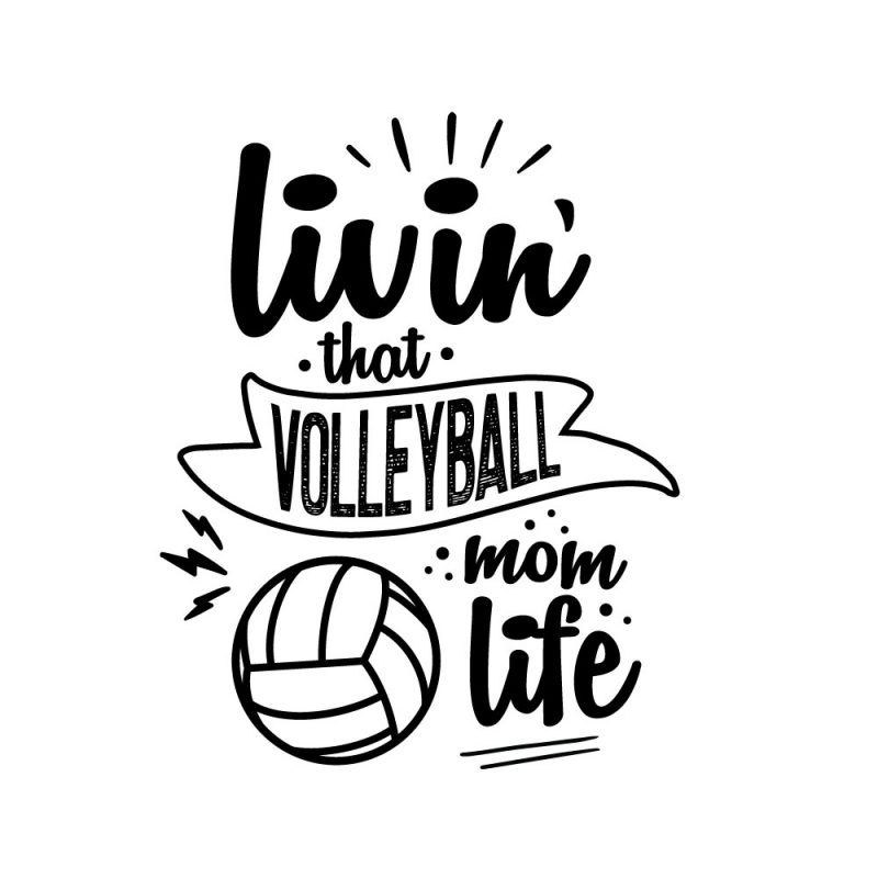 Livin’ That Volleyball Mom Life t-shirt design for sale