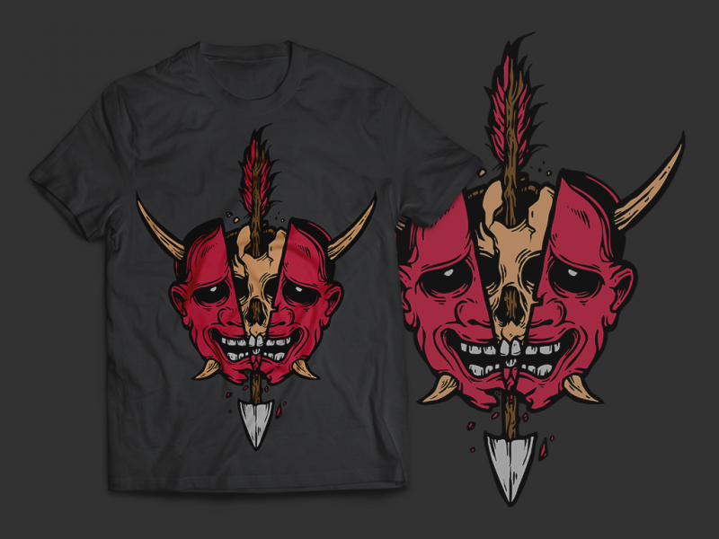 Desain Masker Tengkorak Setan 2