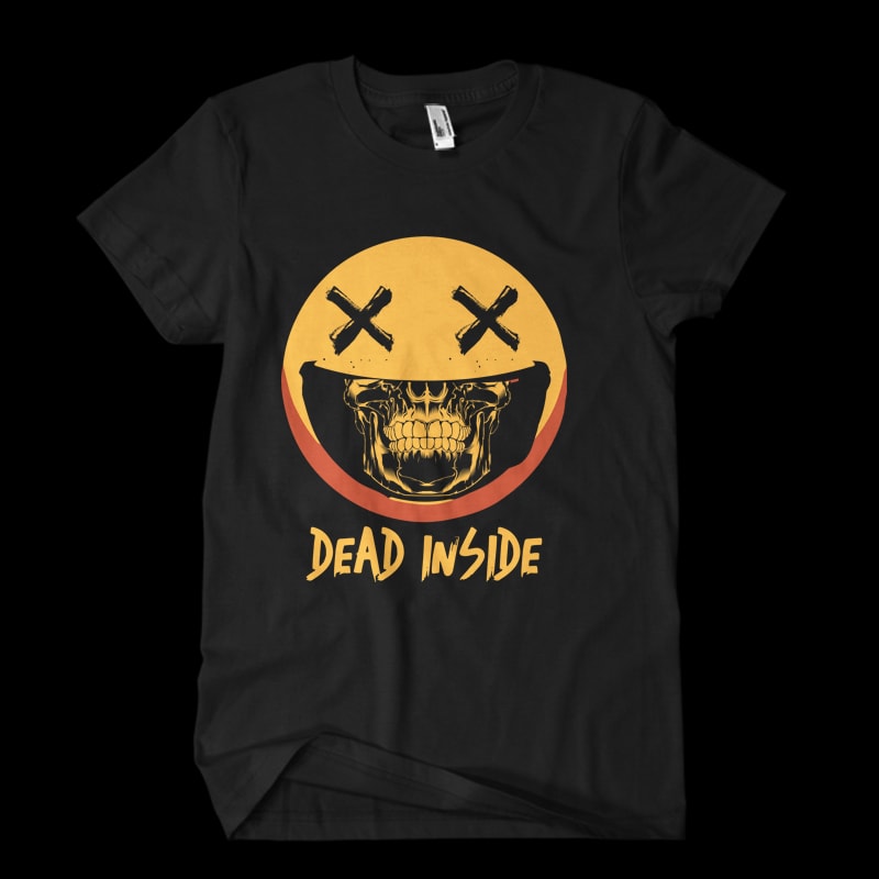 dead inside t shirt design template