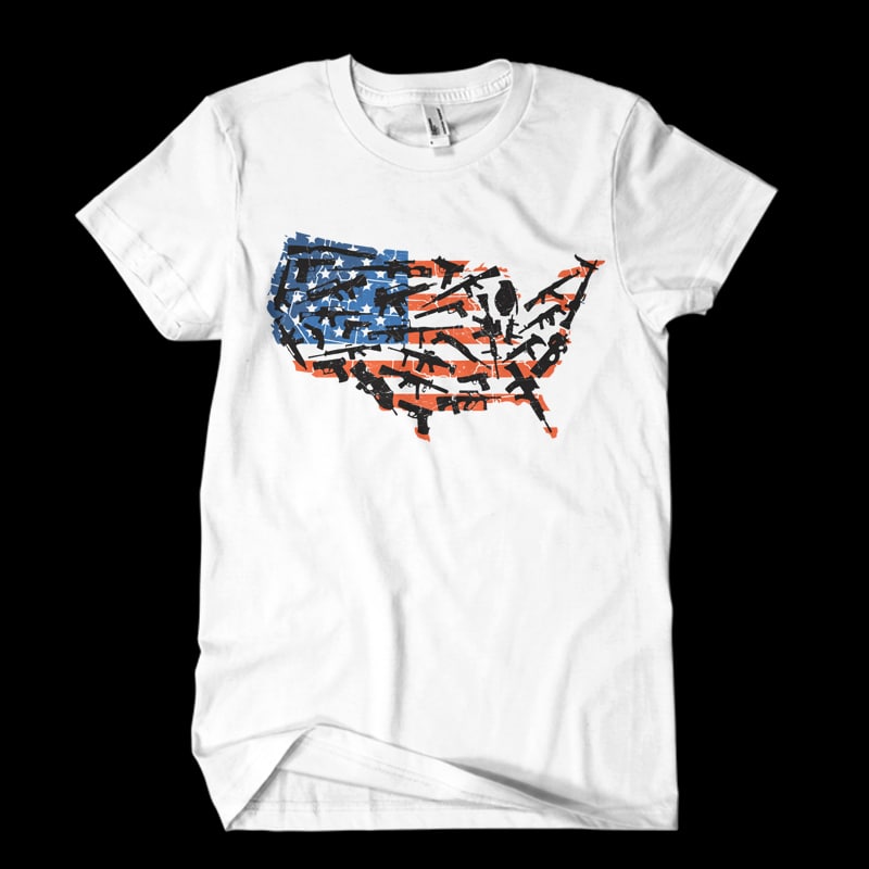 usa weapons t shirt design for purchase