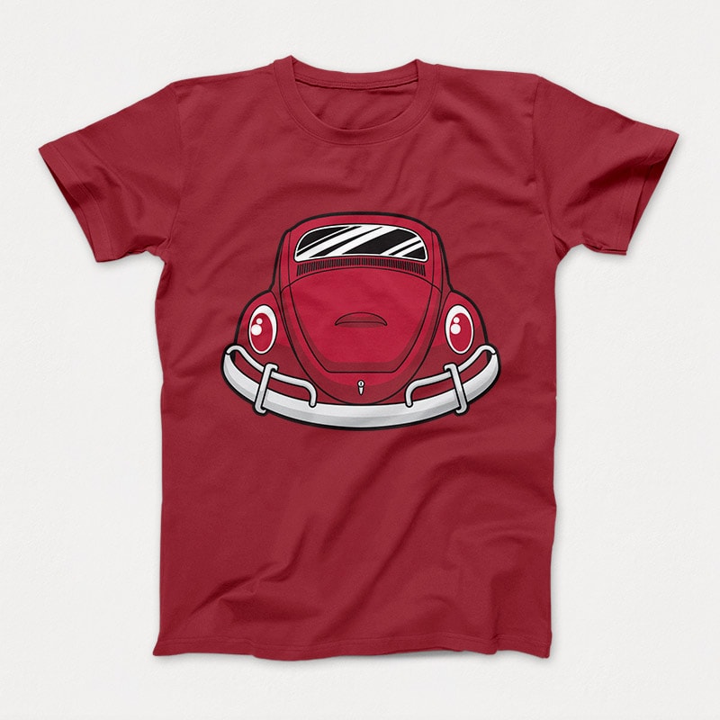 Smiley Beetle Car shirt design png