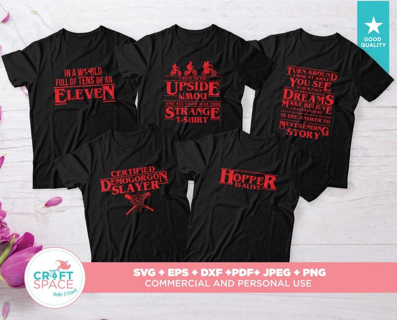 Stranger Things 4 Eleven & Vecna Silhouette T-Shirt - Online Shoping