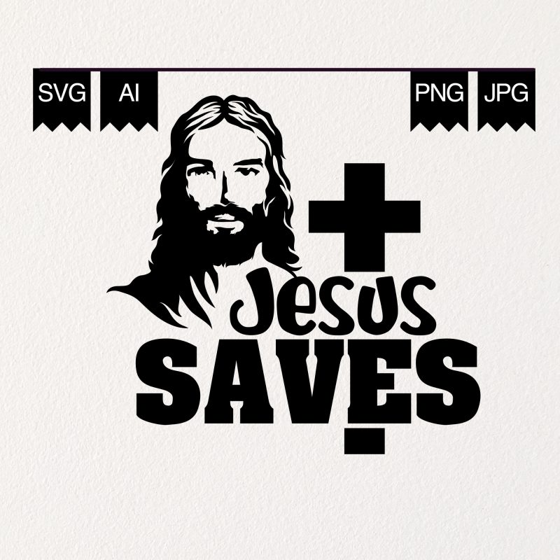Jesus Saves – Shirt t shirt design template