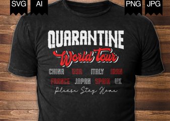 Quarantine World Tour t shirt design for download