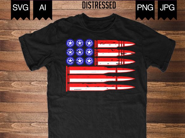 Usa bullets t shirt design for sale