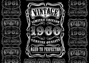 Birthday vintage shirt – Aged to Perfection 1960 – 1969 Bundle