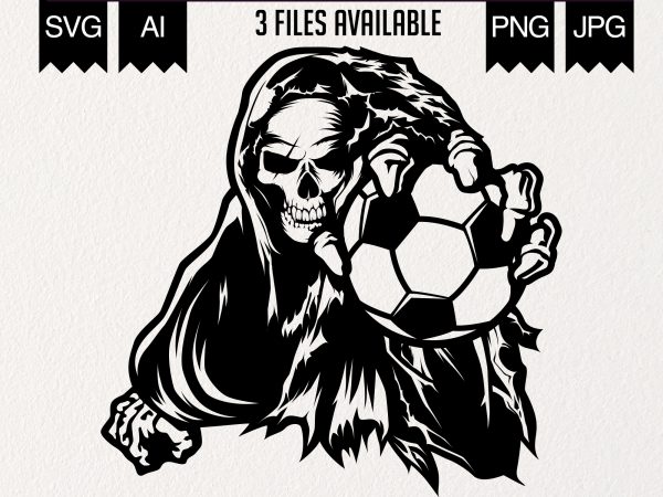 Soccer skull t-shirt design png