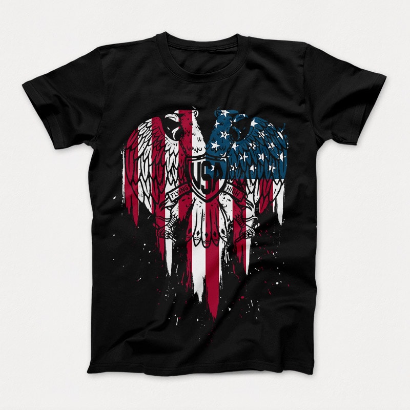 USA Flying High t shirt design to buy