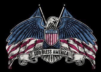 god blass america print ready t shirt design