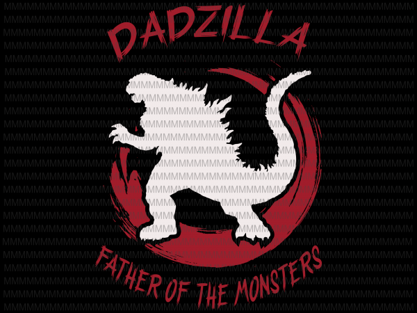 Dadzilla father of the monsters retro vintage sunset, dadzilla vector, dadzilla png, svg, dxf, eps, ai file t-shirt design for sale