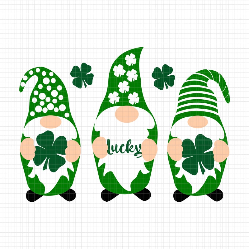 Gnomies Patrick's Day SVG , Lucky Gnome SVG, Gnomies Patrick's Day PNG