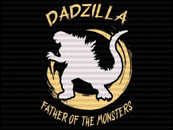 Dadzilla father of the monsters retro vintage sunset, dadzilla vector, dadzilla png, svg, dxf, eps, ai file t shirt design for purchase