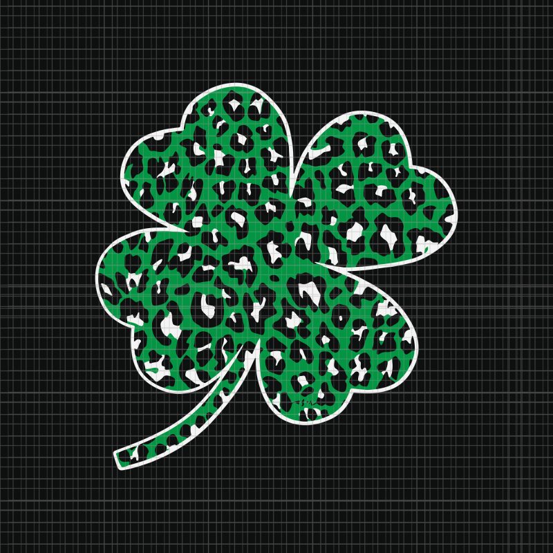 Green Leopard Clover Lucky Leaf St Patricks Day ASM SVG, Green Leopard Clover Lucky Leaf St Patricks Day ASM PNG, Green Leopard Clover Lucky Leaf