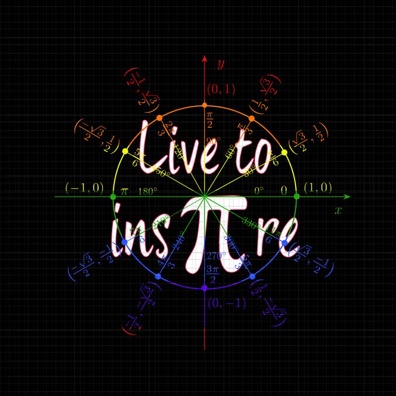 Inspire Inspirational Pi Symbol t-shirt
