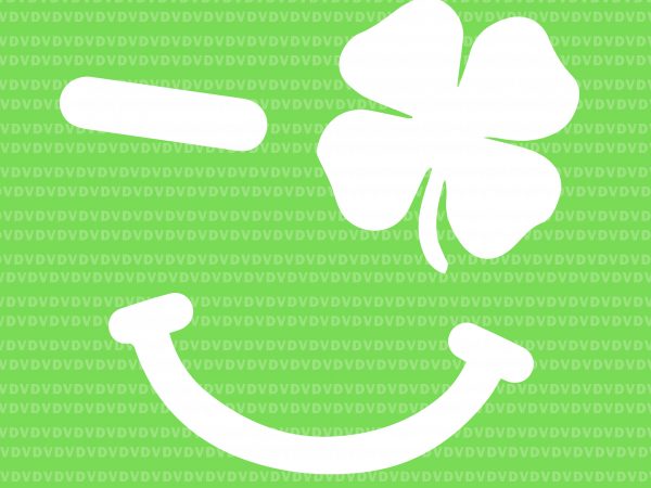 Winking lucky four leaf clover emoji svg, winking lucky four leaf clover emoji, winking lucky four leaf clover emoji png, st patrick day svg, patrick t shirt design for sale