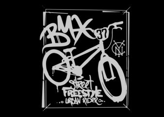 bmx t-shirt design for commercial use