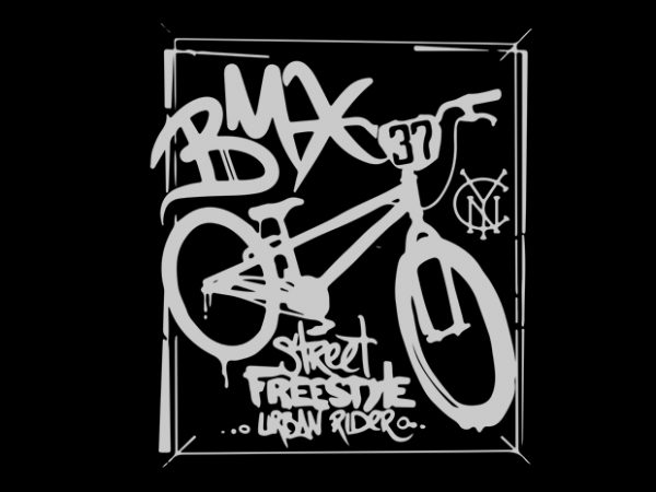 Bmx t-shirt design for commercial use