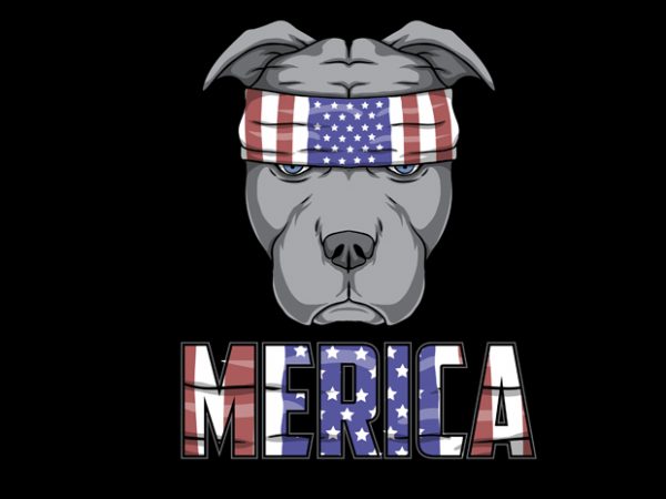 Pitbull dog usa flag t shirt design to buy
