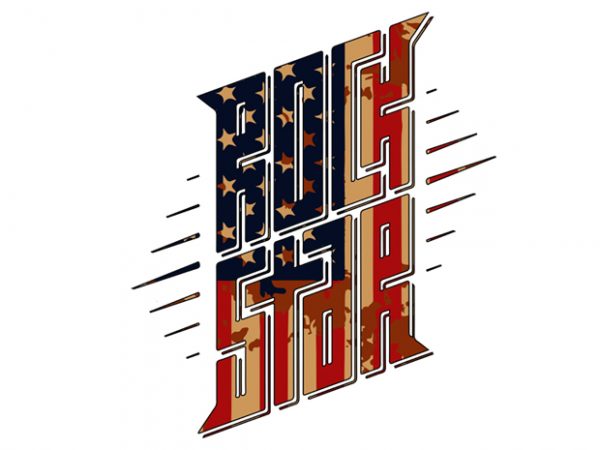 Rock start trumo usa flag t-shirt design for commercial use