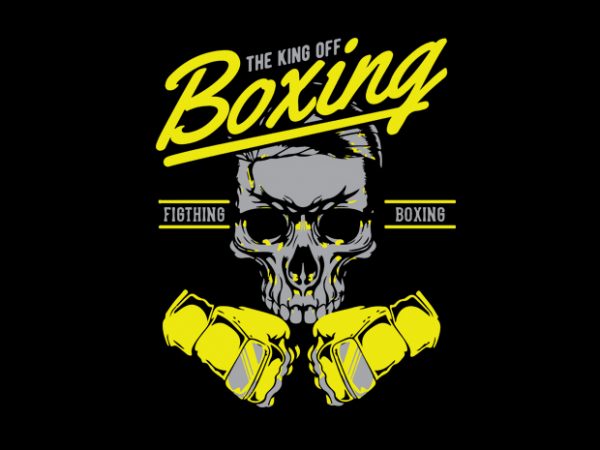 Boxing skull shirt design png