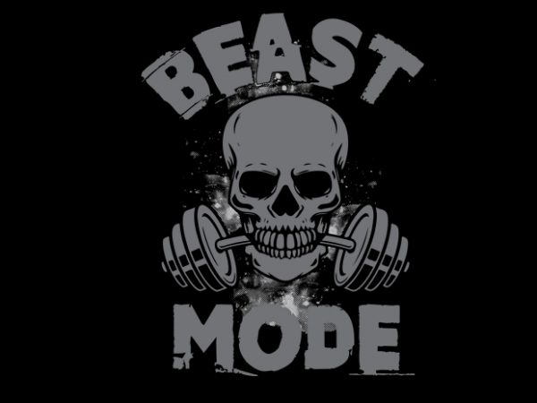 Beast mode skull buy t shirt design artwork