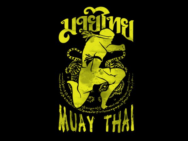 Muay thai 14 t shirt design for purchase