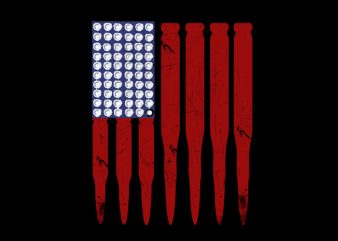 Bullet Gu Flag shirt design png print ready t shirt design