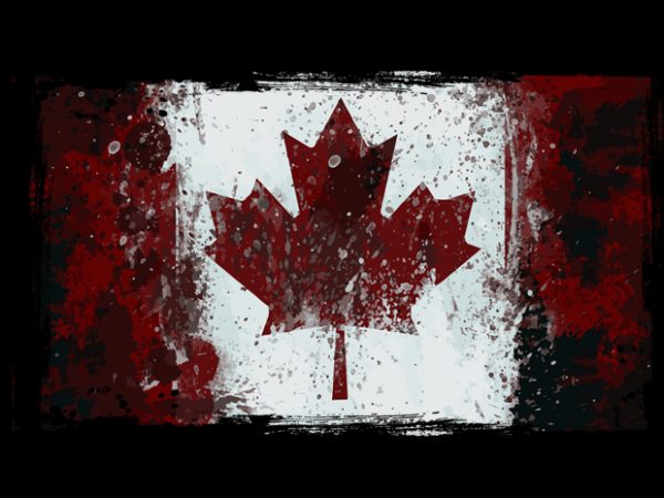 Canadian flag t-shirt design png