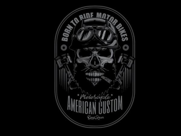 Skull biker t-shirt design png