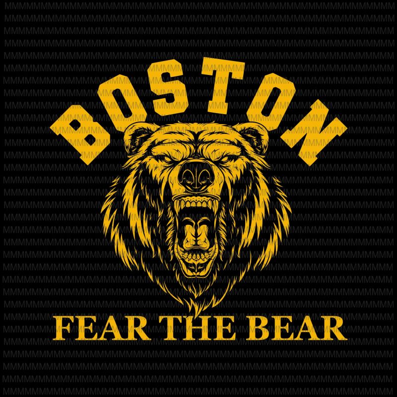 Fear The Bear Hockey Beware of Boston Sports Fan Bruins svg, Boston fear the bear svg, Boston Bruins svg, png, dxf, eps, ai file graphic