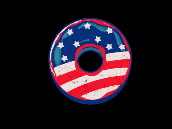 Donut flag usa design for t shirt commercial use t-shirt design