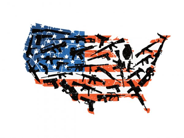 Usa weapons t shirt design for purchase