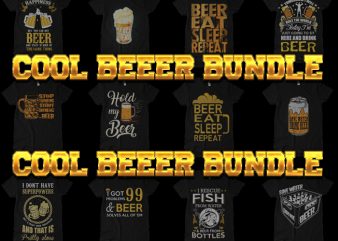 cool beer bundle t shirt vector file